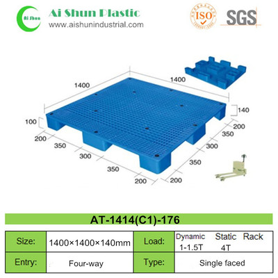 No.176 Perforated Three Skids Plastic Pallet