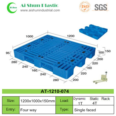 No.74 Three Skids Plastic Pallet