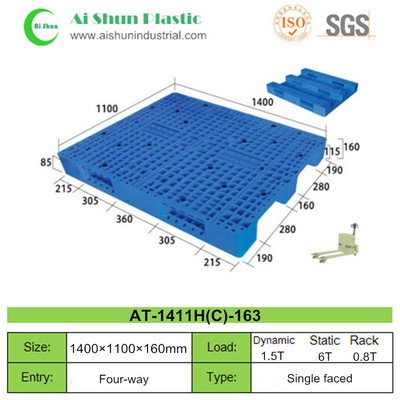 No.163 Mesh Top Three Skids Plastic Pallet