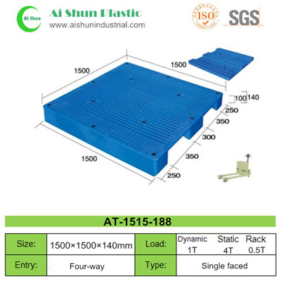 No.188 Perforated Three Skids Plastic Pallet