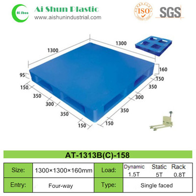 No.158 Flat Cross Bottom Plastic Pallet