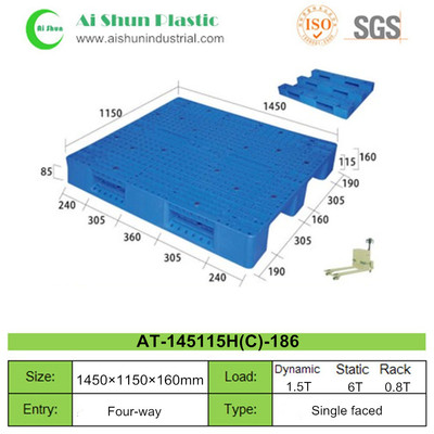 No.186 Three Skids Plastic Pallet
