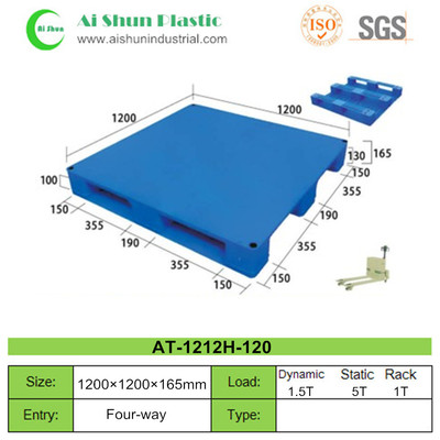 No.120 Flat Top Three Skids Plastic Pallet