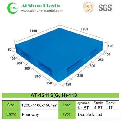 No.113 Flat Reverisible Plastic Pallet