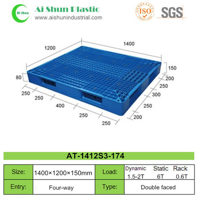 No.174 One-Piece Double Sides Plastic Pallet