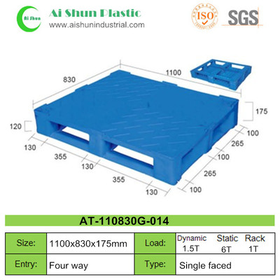 No.14 Flat cross bottom plastic pallet