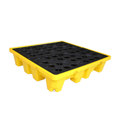 ATY-131330 Four barrels of leaking spill pallet