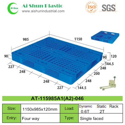 No.46 Cross Deck Plastic Pallet