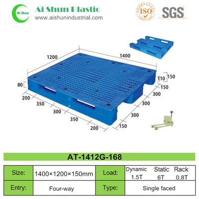 No.168 Perforated Three Skids Plastic Pallet