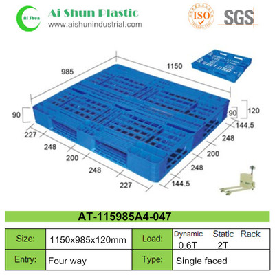 No.47 Cross Deck Plastic Pallet