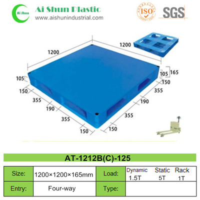 No.125 Flat Corss Deck Plastic Pallet