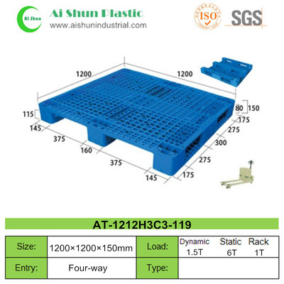No.119 Mesh Top Three Skids Plastic Pallet